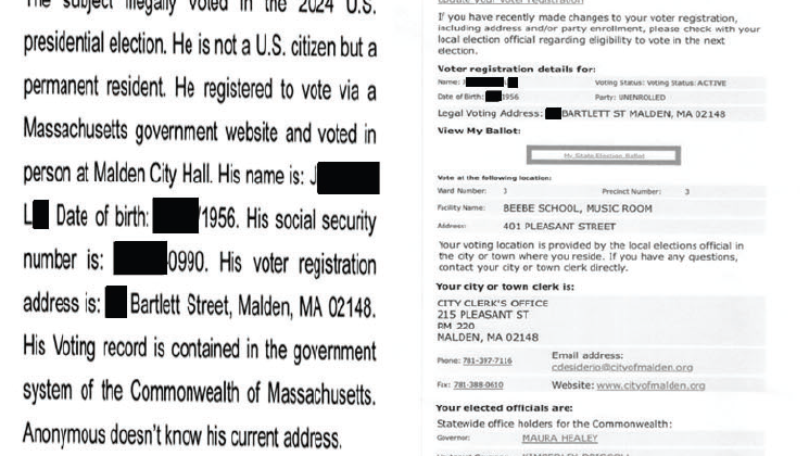 Chinese National Accused of Voting in 2024 U.S. Presidential Election Under Another Immigrant’s Identity, Then Reporting His Victim to Homeland Security